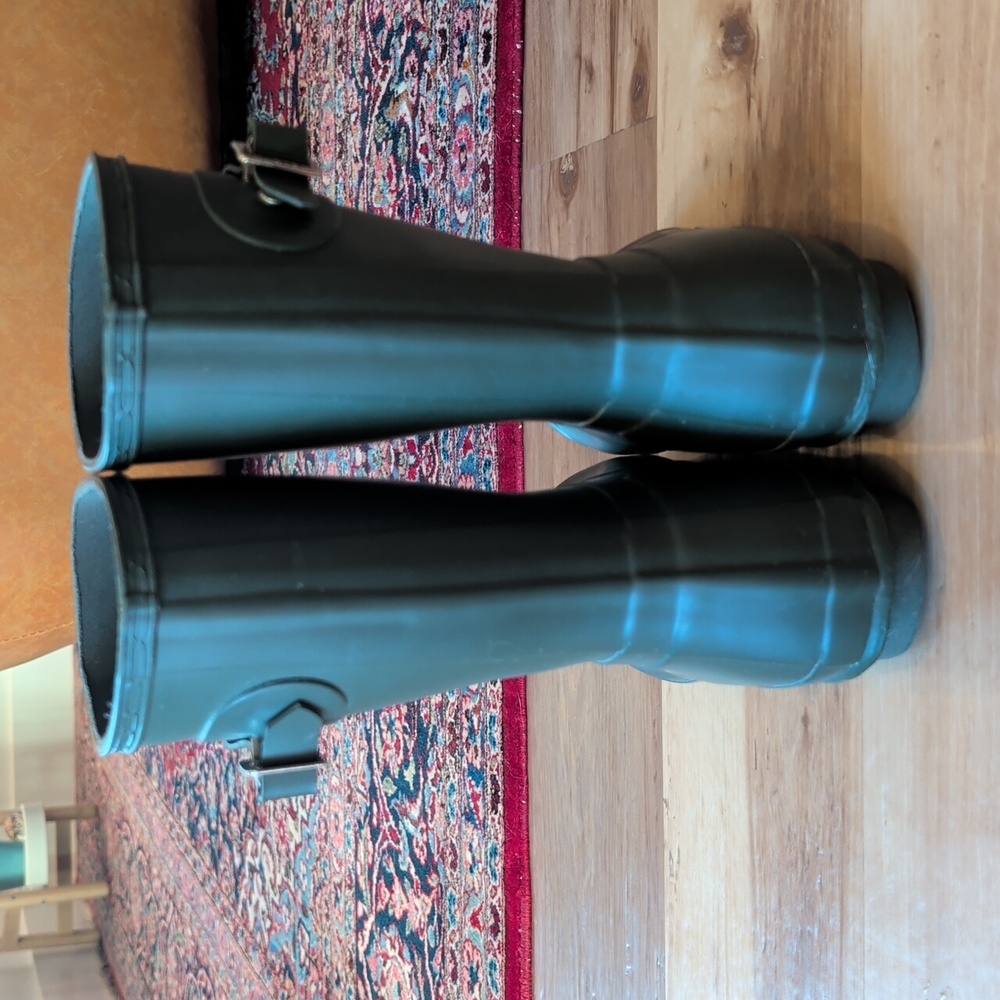 Hunter Women's Original Short Waterproof Rain Boots, Green W10 - Picture 5 of 8